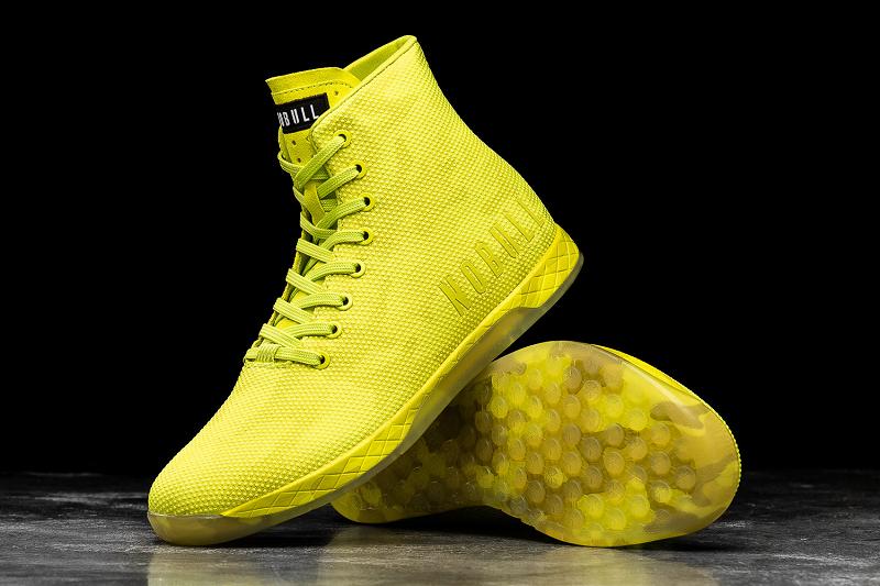Nobull High-Top Neon Lime Camo Women's Trainers Yellow | USA U2097Z